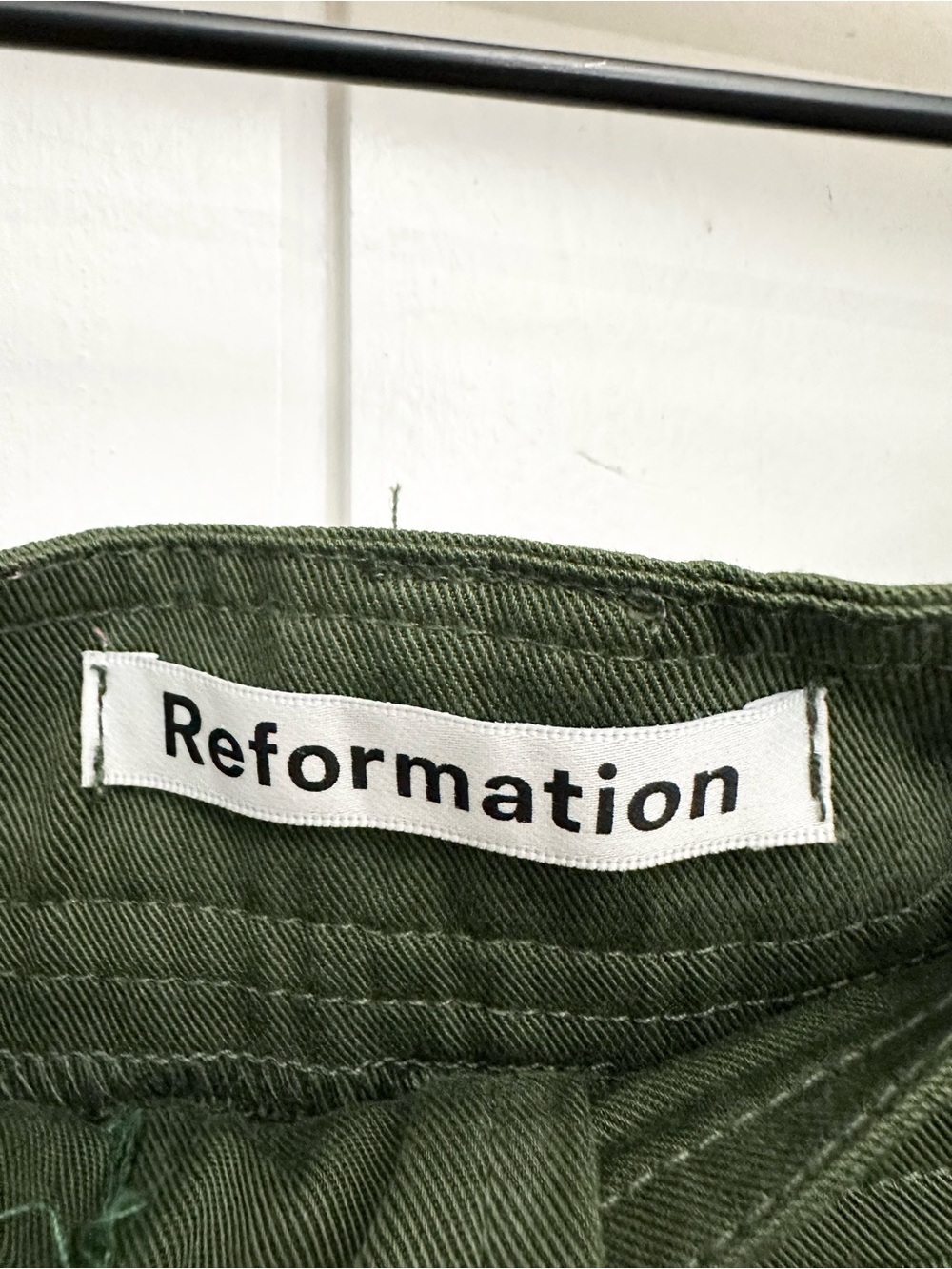 Reformation Jackson Straight-Leg Cargo Pant In Fern Size 8 - Picture 13 of 15